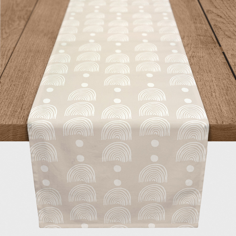 Geometric Lines 16x72 Poly Twill Table Runner