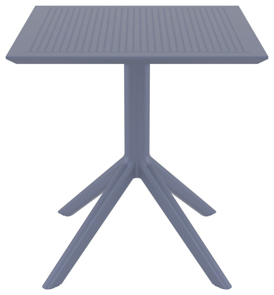 Sky Square Table 27 inch Dark Gray
