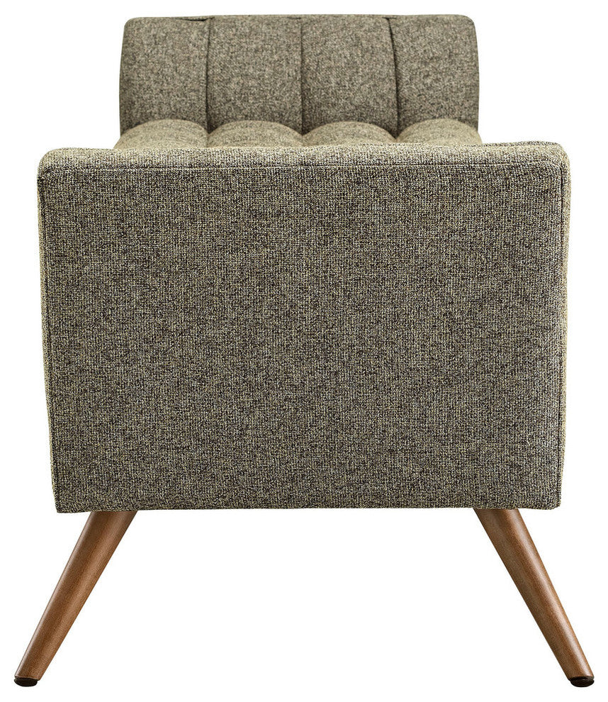 Response Upholstered Fabric Bench, Oatmeal