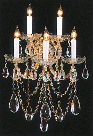 Crystorama Lighting Group 4425-CL-MWP Maria Theresa 5 Light 24" - Gold