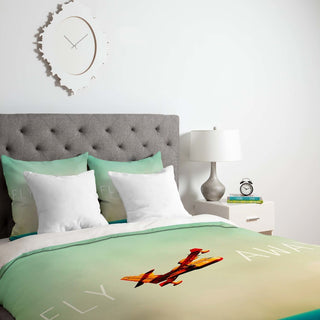 Deny Designs Happee Monkee Fly Away Duvet Cover - Lightweight
