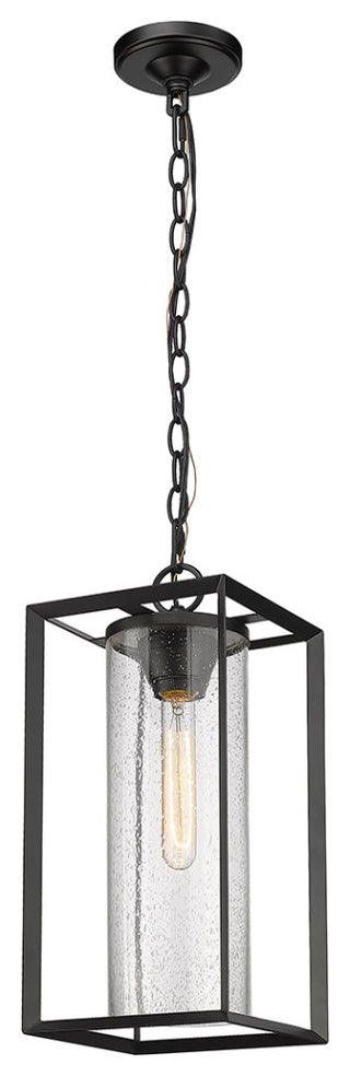 1 Light 7.5" Powder Coat Black Outdoor