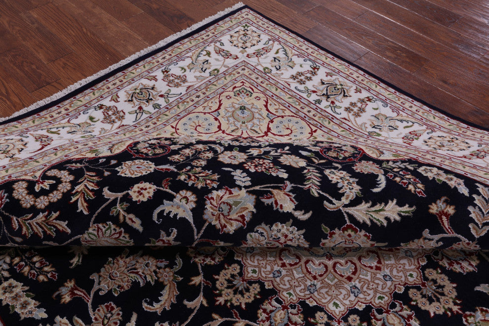 Handmade Wool & Silk Persian Nain Rug 8' 2" X 10' 5" - Q14722