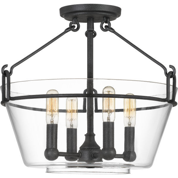 Quoizel Wells Four Light Semi-Flush Mount WEL1717GK