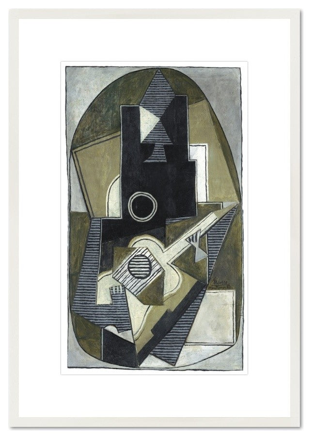 L'homme a la Guitare, 1918, White, 16"x20"