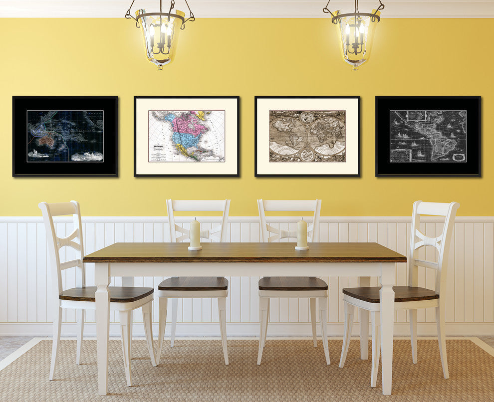 Oceania Australia New Zealand Vivid Map On Canvas With Frame, 16" X 21"