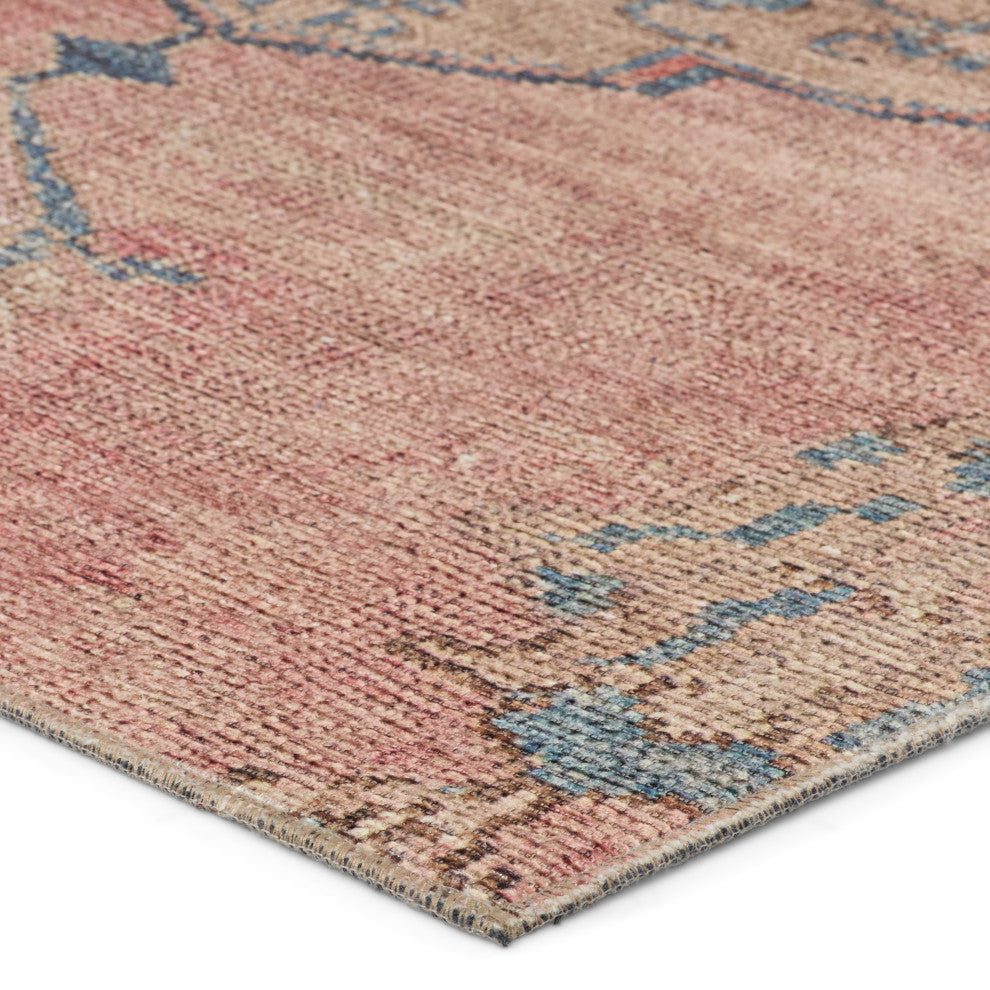 Machine Washable Jaipur Living Clanton Medallion Pink/ Blue Area Rug 4'X8'