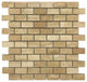 Patara 1"x2" Brick Design 12"x12" Travertine Mesh Mosaic Tile (10 sqft per box)