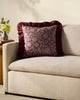 Chris Loves Julia x Loloi Kathleen Wine 18'' x 18'' Cover, Poly Pillow