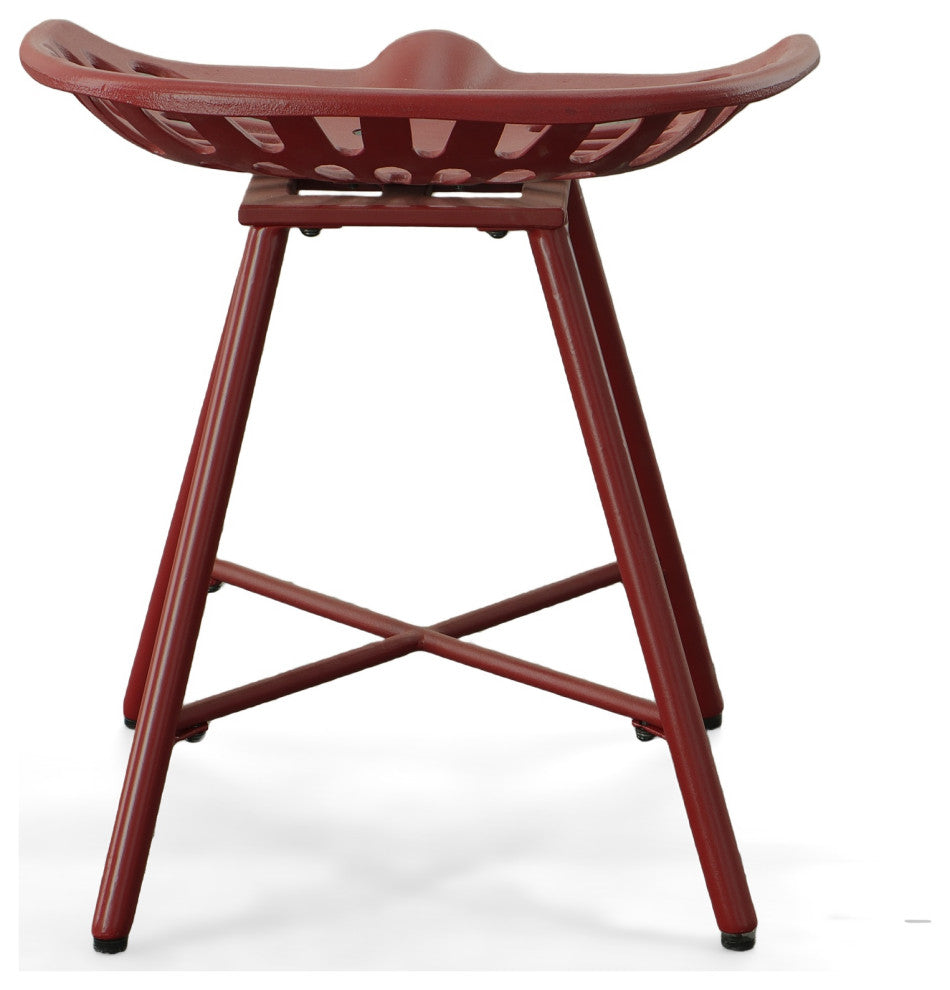Jace Tractor Seat Fireside Bench, Red