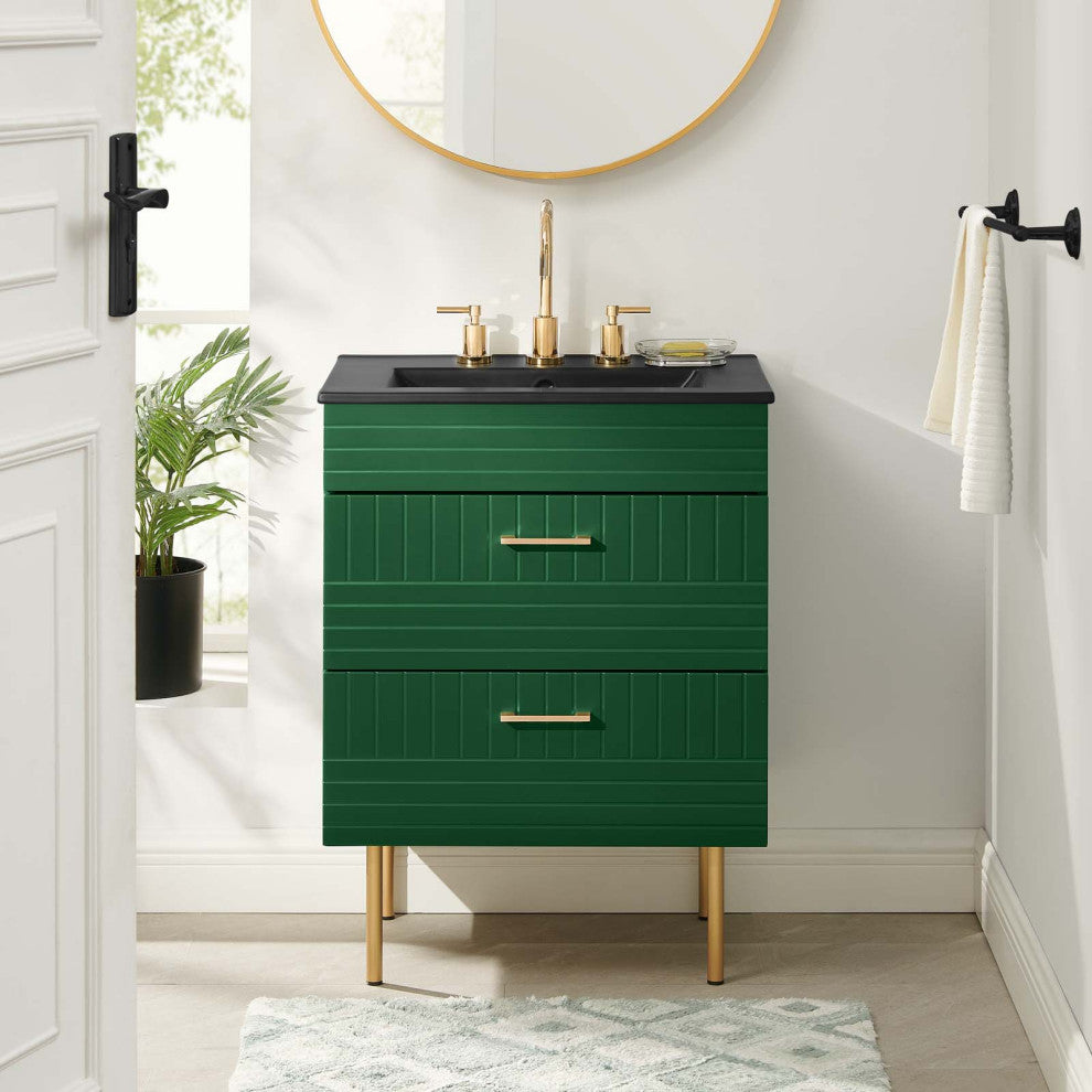 Daybreak 24" Bathroom Vanity, Green Black
