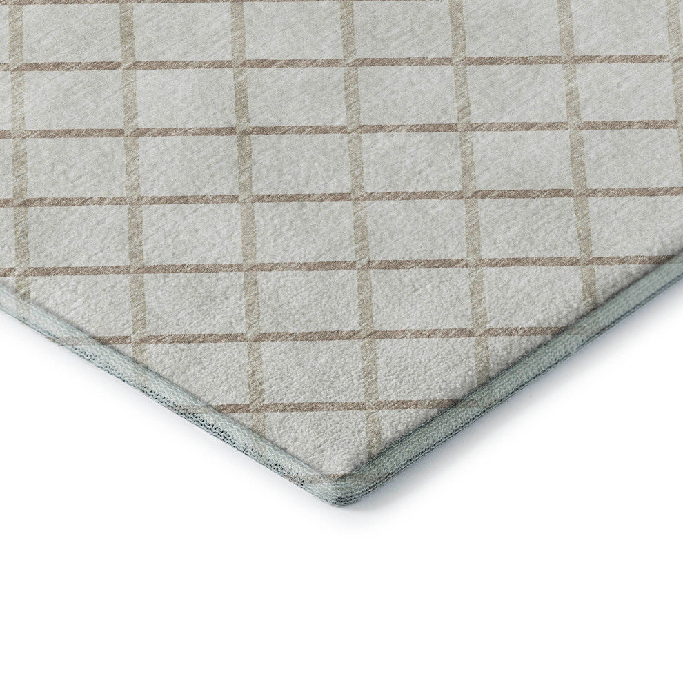 Addison Premium Washable Mayfield AMF140 Ivory 8'' x 8'' Round Rug