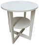 X-Base End Table Decorative Side Table Accent, White