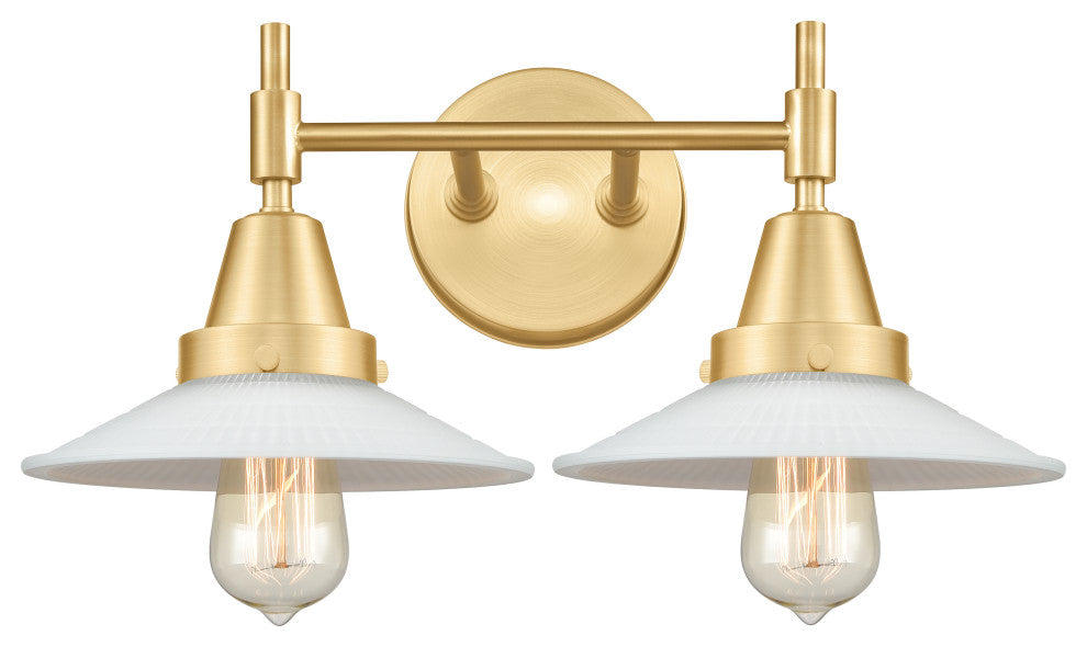Innovations 447-2W-SG-G1 2-Light Bath Vanity Light, Satin Gold