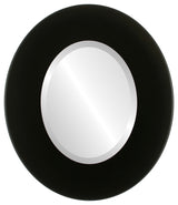 Boulevard Framed Oval Mirror in Matte Black, 31"x43"