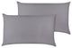 Organic Cotton Pillowcase Pair 300TC GOTS Certified, Dark Gray, Queen 21"x32"