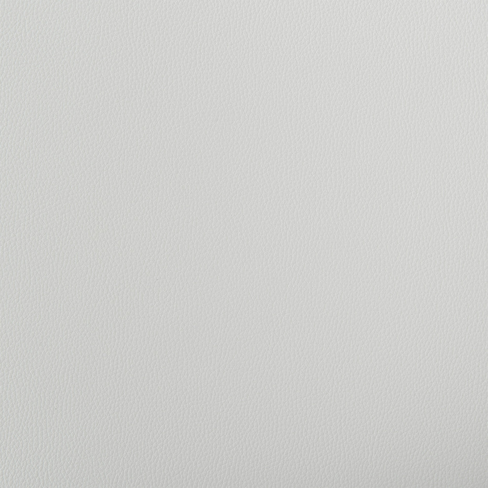 Jinab Swivel Bar Stool, Brushed Stainless Steel With Faux Leather, White