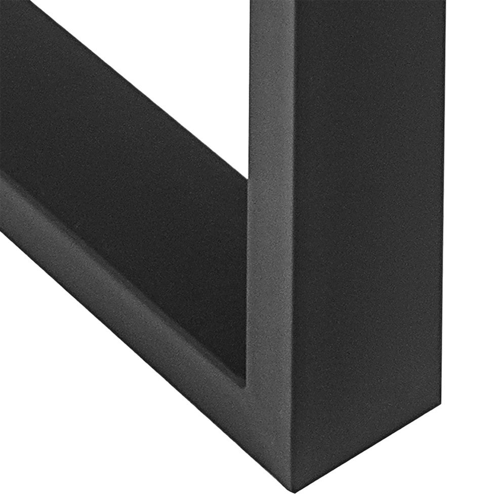 Vevor Set of 2 Steel Table Legs Black Square Table Legs, 28" H X 27" W