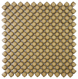 Hudson Diamond Porcelain Mosaic Floor and Wall Tile, Caffe, Sample