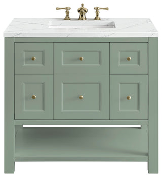 Breckenridge 36" Single Vanity, Smokey Celadon,  Ethereal Noctis Top
