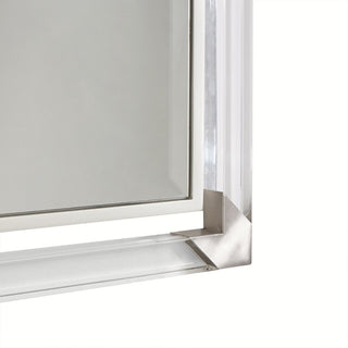 Penthouse Acrylic Wall Mirror - Clear/Brushed Stainless Steel