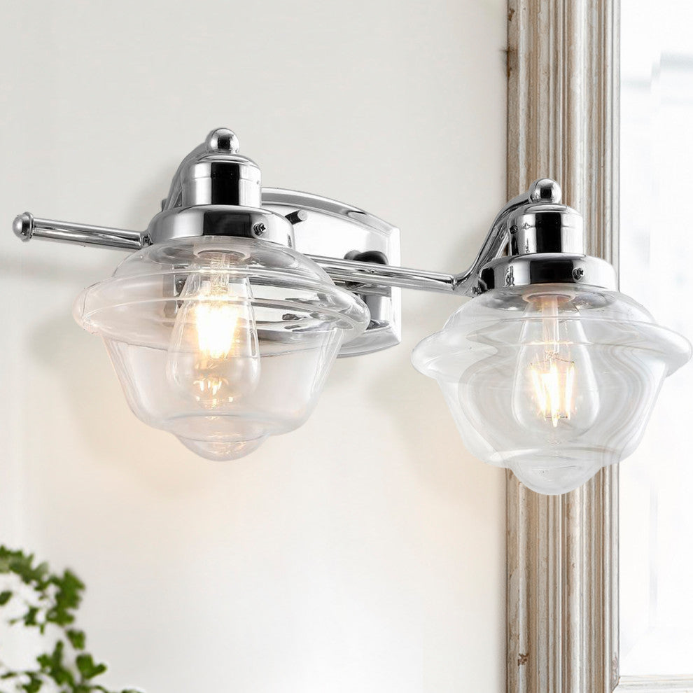 Orleans Iron LED Vanity Light, Chrome, 2 Bulb