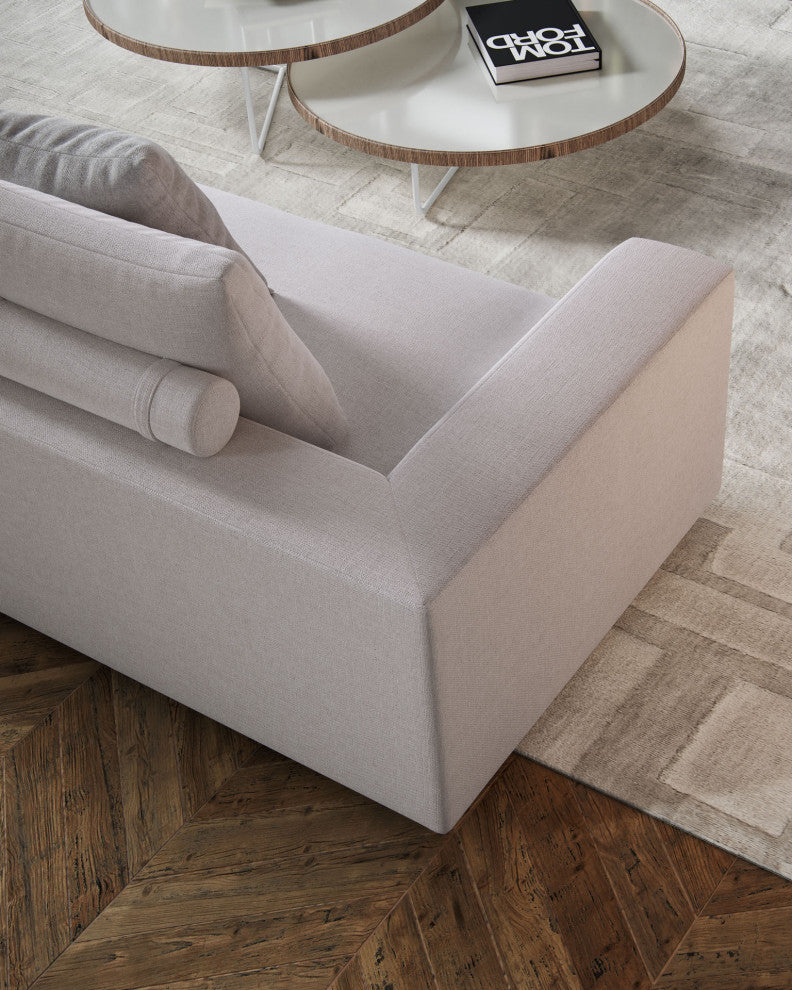 Lucerne Modular Chaise, Ashen Fabric, Ashen Fabric, Set01-2pc