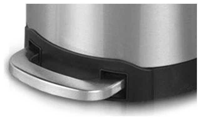 1.6 Gallon Stainless Steel Semi-round Step Bathroom and Office Trash Can