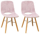 Mod Made Morza Armless Dining Accent Chair, Set of 2 (Pink)