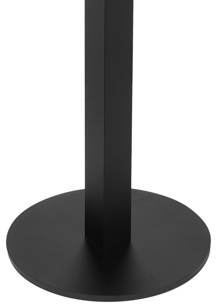 Benzara BM287740 Keli 43" Outdoor Bar Table, Black Aluminum Frame