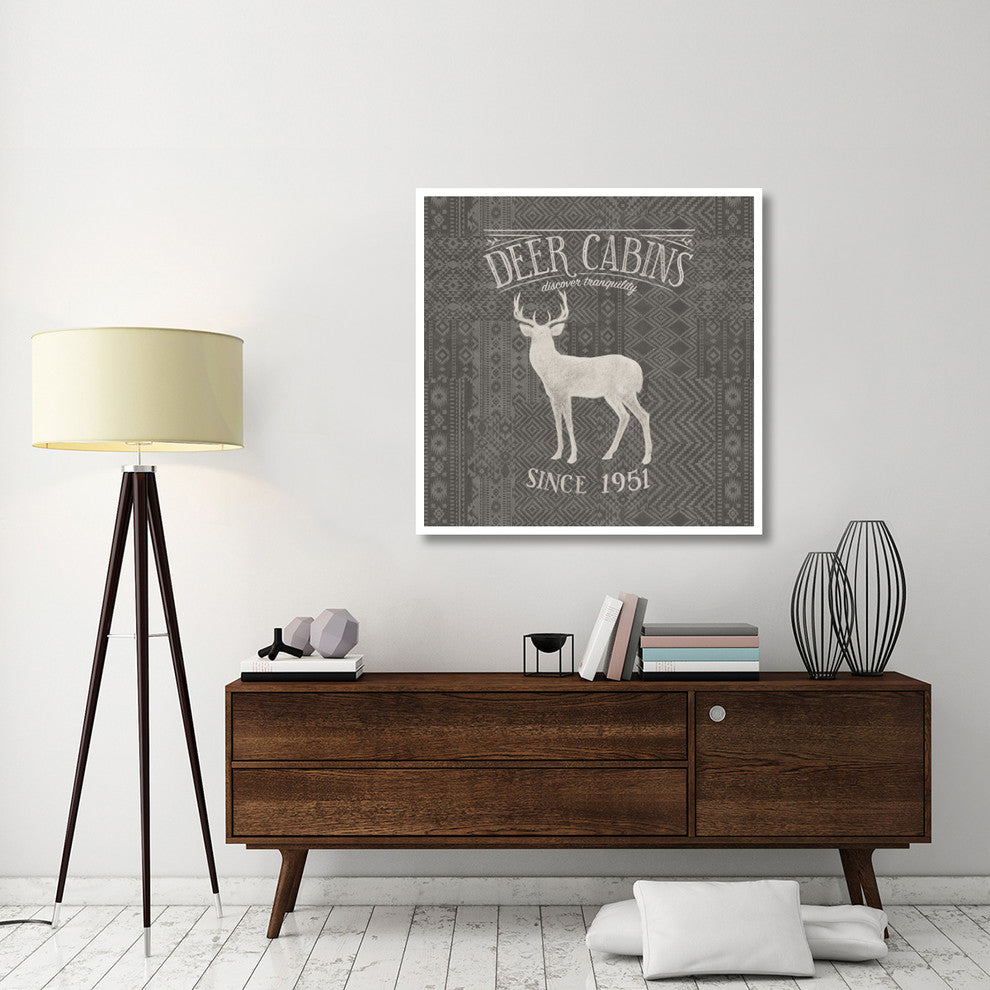 "Soft Lodge III Dark" Digital Paper Print by Janelle Penner, 42"x42"