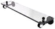 Pacific Grove 22" Glass Shelf with Groovy Accents, Matte Black