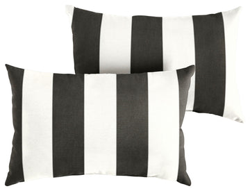 Sunbrella Cabana Classic Outdoor Pillows, Set of 2, 12x18