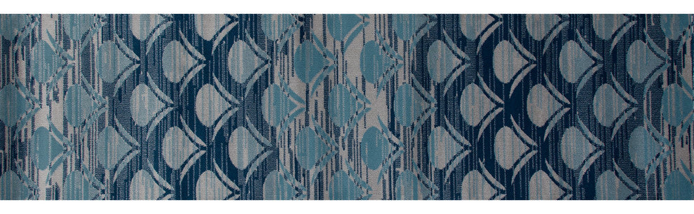 Seaport Waves Area Rug, Blue, 2'2"x8'1" Runner