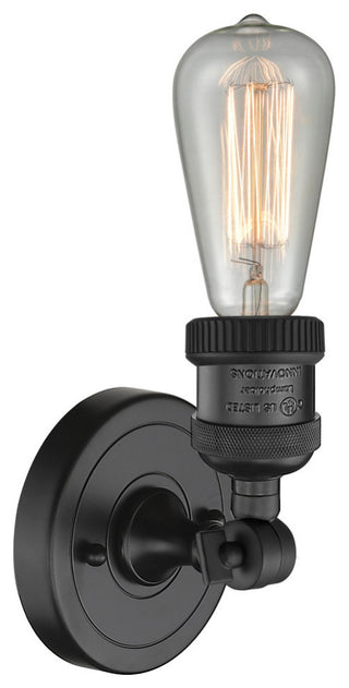 Bare Bulb 1-Light ADA Compiant Sconce, Matte Black
