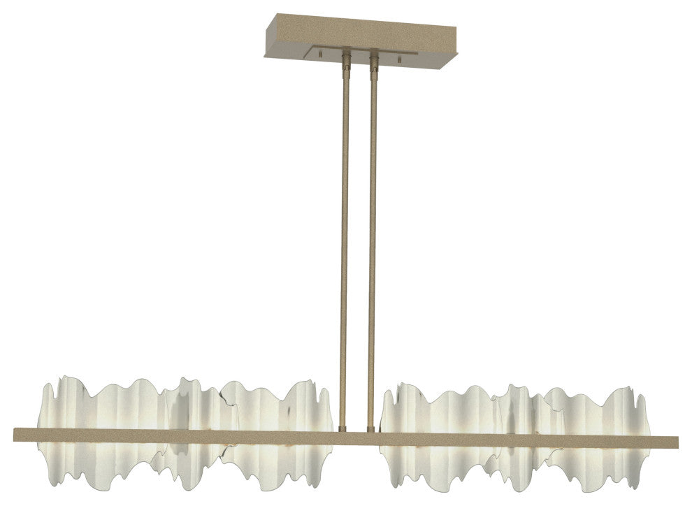 Hildene Large LED Pendant, Soft Gold Finish, Sterling Accent
