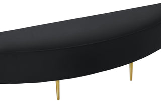 TOV Furniture Bianca Black Velvet King Bench