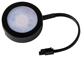 LED Puck Light, Black, Single 6" Lead Wire