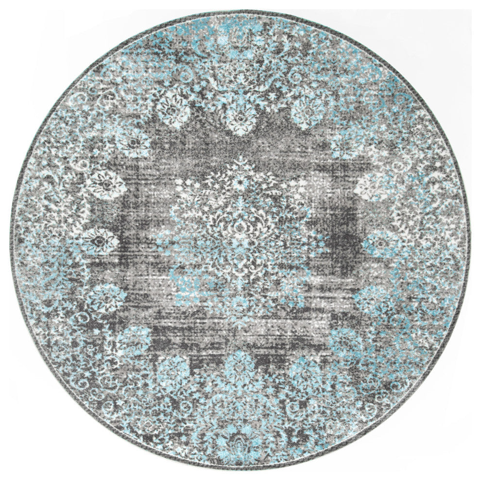 Nuloom Vintage Corene Traditional Area Rug, Teal 4'