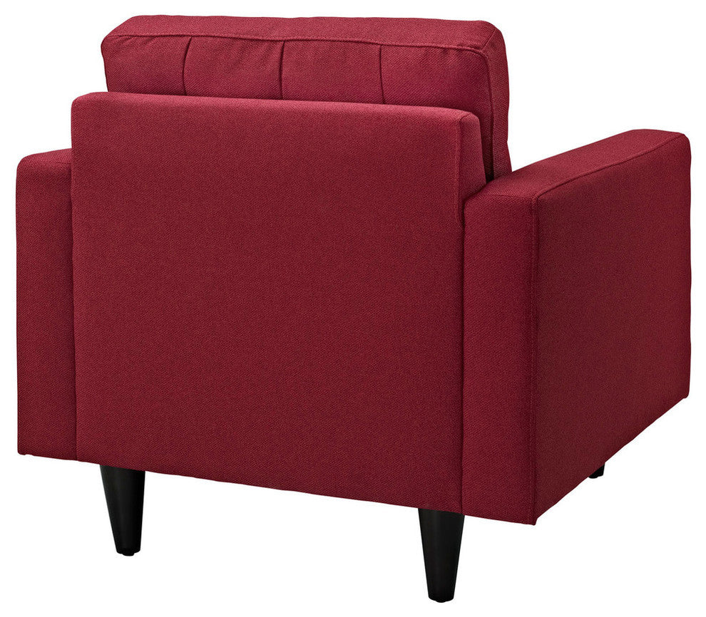 Modern Contemporary Living Room Armchair Set of 2 Red