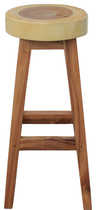 Suar Live Edge Round Barstool
