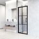 VIGO Astoria Framed Pivot Shower Door, Matte Black, 32" W X 76" H, Clear Glass