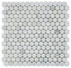Calacatta Polished Penny Round Marble Mosaic
