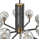 Monachopsis Dimmable LED Integrated Chandelier, Gold and Black, Small