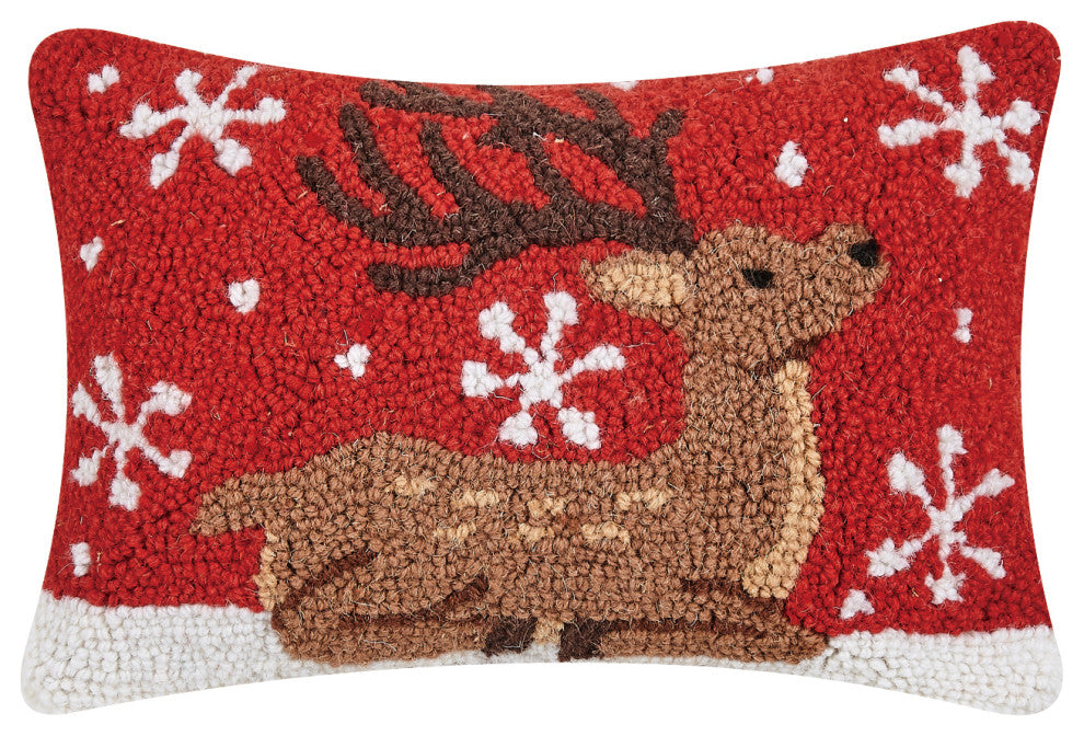 Sitting Reindeer Hook Pillow
