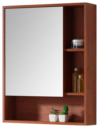 Fine Fixtures Surface Mount Bathroom Medicine Cabinet, Walnut.