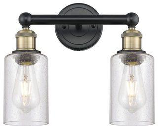Clymer 2 12.875" Bath Vanity-Light Black Antique Brass
