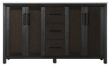 Home Living 60" Double Bathroom Vanity, Chocolate Oak