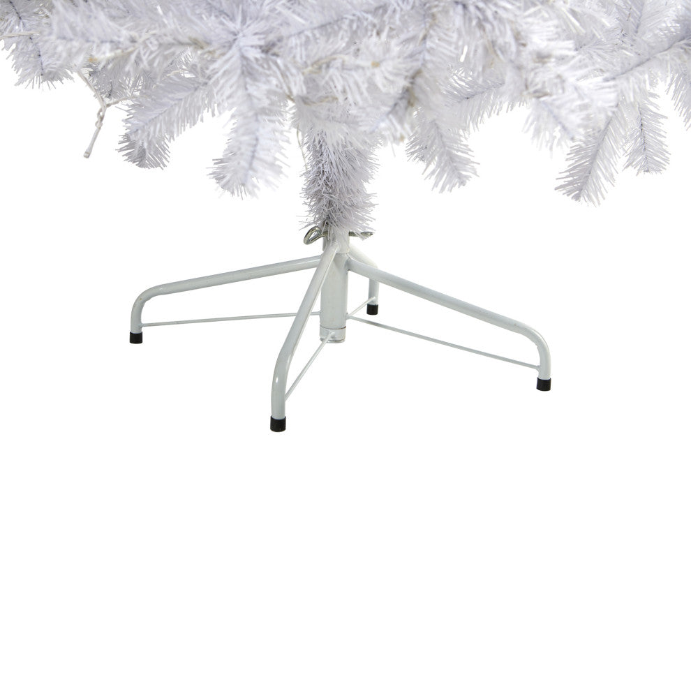 6' White Faux Christmas Tree With 680 Bendable Branches and 250 Clear LED Lights
