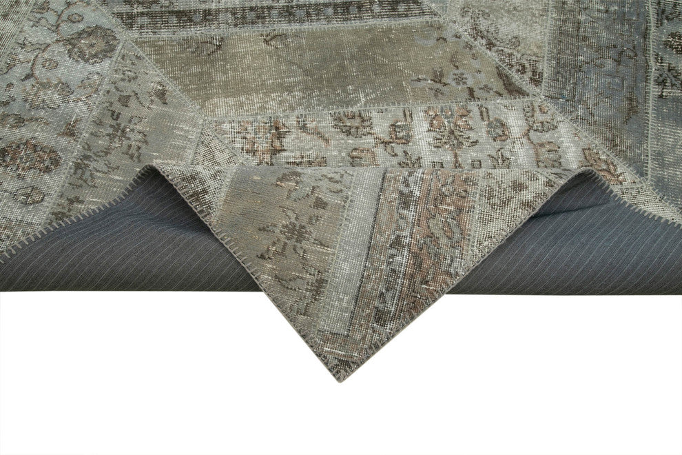 Rug N Carpet - Handmade Turkish 9' 0" x 12' 2" Unique Patchwork Area Rug